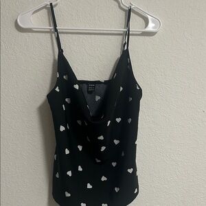 SHEIN Black and White Heart Camisole